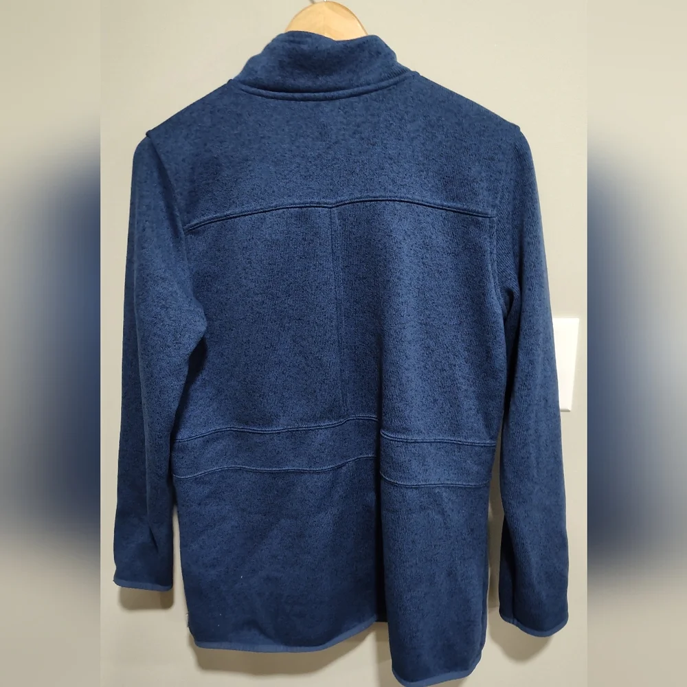 EDDIE BAUER Women's Midweight Knit Jacket, Zip & Snap closure, Plaid detail, L - Picture 6 of 10